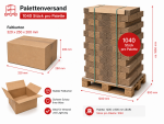 Palettenversand - 1040 Stück pro Palette - Faltkarton 320 x 250 x 200 mm